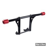 CRASH BAR - SOFTAIL MILWAUKEE EIGHT 2018/2024 - ADVANDBLACK USA - PROTEK FRONT PERFORMANCE CRASH BAR - CORPS : NOIR - EMBOUTS : CNC ROUGE - LRSTC-BL CNCS-R