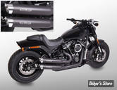 - ECHAPPEMENT - MILLER - SOFTAIL M8 18/20 FXBR/S / FLDE / FXFB/S / FLFB/F / FLHC/S / FXLRS / FXLR / FLSL / FXBB - BRONCO 2 EN 2 - EMBOUT : SLASH CUT : POLI / CORPS : NOIR - EURO 4 - HD-ST-MW8-X12.08