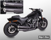 - ECHAPPEMENT - MILLER - SOFTAIL M8 18/20 FXBR/S / FLDE / FXFB/S / FLFB/F / FLHC/S / FXLRS / FXLR / FLSL / FXBB - BRONCO 2 EN 2 - EMBOUT : STANDARD : POLI / CORPS : NOIR - EURO 4 - HD-ST-MW8-X12.06