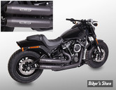 - ECHAPPEMENT - MILLER - SOFTAIL M8 18/20 FXBR/S / FLDE / FXFB/S / FLFB/F / FLHC/S / FXLRS / FXLR / FLSL / FXBB - BRONCO 2 EN 2 - EMBOUT : TAPERED : NOIR / CORPS : NOIR - EURO 4 - HD-ST-MW8-X12.11