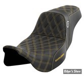 - SELLE SADDLEMEN - PRO SERIES SDC PERFORMANCE GRIPPER SEAT - TOURING 08UP - NOIR / COUTURES : OR - SC80807GOL