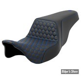 - SELLE SADDLEMEN - STEP-UP™ HC SEAT - TOURING 08UP - NOIR / COUTURES : BLEU - 808-07B-17701