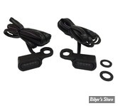 1 - CLIGNOS DRAG SPECIALTIES - LED Handlebar Marker Lights - TOURING 09/16 / FLSS 16/17 / V-ROD 09/17 - CORPS : NOIR / CABOCHON : FUME - L22-0229MBMENU