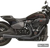ECHAPPEMENT - BASSANI - SOFTAIL FLFB/FXBR/FXDR 18UP - 2-into-1 Road Rage Exhaust System - MODÈLE COURT 15" 1/2 - NOIR - 1S94RB