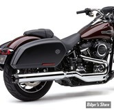 SILENCIEUX COBRA - SOFTAIL MILWAUKEE EIGHT 18UP - COBRA DUAL CUT 4" SLIP-ON - FLSB 18UP - CHROME - 6521