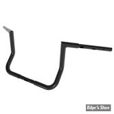 GUIDON 32mm SUR RISERS 25.40MM - HAUTEUR : 30.50CM / 12" - MAGNUM - Crusader Square Top Handlebar - 32MM / 1 1/4" - FLHX 23UP - NOIR BRILLANT - 4HB-2812