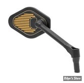  RETROVISEUR - DRAG SPECIALTIES / GILLES TOOLING - ADJUSTABLE MIRROR - TIGE COURTE - NOIR / OR - CÔTÉ : DROIT - M03-06-R-BDG