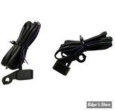 1 - CLIGNOS DRAG SPECIALTIES - LED Handlebar Marker Lights - SPORTSTER 04/13 - CORPS : NOIR / CABOCHON : FUME - L22-0236MBMENU