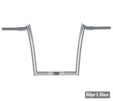 - GUIDON PAUL YAFFE BAGGER NATION - 1 1/4" MONKEY DRAG BARS - TOURING FLHRXS 18/23 / FLTRX/FLTRU/FLTRK  15/23 - HAUTEUR : 30.50CM - CHROME