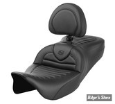 - SELLE SADDLEMEN - ROADSOFA™ TR SEAT - TOURING 08UP - NOIR / COUTURES : NOIR - AVEC DOSSIER - 808-07B-202B0