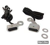 1 - CLIGNOS DRAG SPECIALTIES - LED Handlebar Marker Lights - SPORTSTER 14/22 - CORPS : CHROME / CABOCHON : FUME - L22-0231CMENU