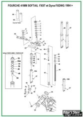  ECLATE N - PIECE N° 00 - ECLATE DES PIECES DE FOURCHE - SOFTAIL FXST / FXDWG