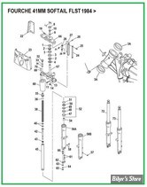  ECLATE N - PIECE N° 00 - ECLATE DES PIECES DE FOURCHE - SOFTAIL FLST