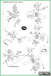  ECLATE L - PIECE N° 00 - ECLATE DES PIECES DE COMMANDE DE GUIDON - SOFTAIL 11/17 / DYNA 12/17