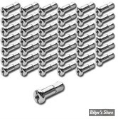 NIPPLES DE RAYON - LONGUEUR : EXTRA LONG - CHROME - PACK DE 42 PIECES