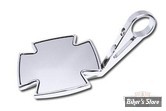 Ø GUIDON : 22MM / 7/8" OU 25,40MM / 1" - RETROVISEUR DE GUIDON - CUSTOM CHROME - IRON CROSS - CHROME