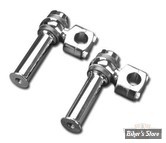 RISERS POST OFFSET RISERS / DOG BONE - HAUTEUR : 4" - JAMMER CYCLE PRODUCT - CHROME