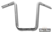 - GUIDON APEHANGER - GUIDON SANTEE APE HANGER - HAUTEUR : 17" - PERCE - FINITION : CHROME