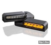 1 - CLIGNOS HEINZ BIKES - LED Turn Signals Front - DYNA/SOFTAIL/TOURING 96> - 1 FONCTION clignotant - NOIR