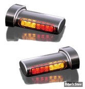 CLIGNOS DE SABRE - HEINZ BIKES - LED Winglets Turn Signals - 3 FONCTIONS clignotant / STOP / Position - NOIR