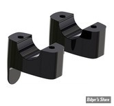 RISERS SPECIFIQUES FXSB SOFTAIL BREAKOUT - THUNDERBIKE - FLAT RISERS - HAUTEUR : 17mm - NOIR