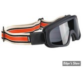 LUNETTES MOTO - BILTWELL - OVERLAND 2.0 RACER GOGGLE - COULEUR : NOIR / CREME / ORANGE