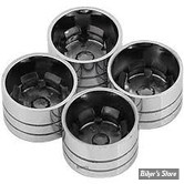 ECLATE D - PIECE N° 21 - OEM 43868-99 - CACHE vis de culbuteurs - CHROME - Les 4 PIÈCES - V-TWIN -  CHROME