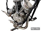 - ECHAPPEMENT PANHEAD 48/64 - STAGGERED DUAL - DRAG PIPES GOOSE CUT - PAUGHCO - 34" - 1 3/4" - CHROME - 721A