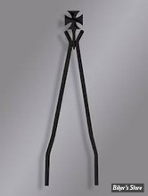 X - MONTANT DE SISSY BAR - CYCLE VISIONS - CROSSTUDE - LARGEUR 8 1/4" À 8 3/4" - HAUTEUR : 30" - NOIR