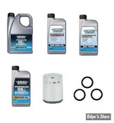 KIT HUILE SYNTHETIQUE - Kit vidange moteur - 20W50 SYNTHETIQUE - MILWAUKEE EIGHT 17UP  - DRAG SPECIALTIES - FILTRE A HUILE : CHROME 