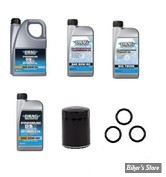 KIT HUILE SYNTHETIQUE - Kit vidange moteur - 20W50 SYNTHETIQUE - MILWAUKEE EIGHT 17UP  - DRAG SPECIALTIES - FILTRE A HUILE : NOIR