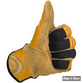 GANTS - BILTWELL - BANTAM - COULEUR : NOIR / JAUNE OCRE - TAILLE XS