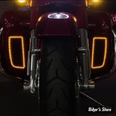 ECLAIRAGE DE GRILLE DE CARENAGE INFERIEURE - TOURING 14UP - OEM 57100151 / 57100152 - CUSTOM  DYNAMICS - AMBER AUXILIARY LED LOWER FAIRING INSERTS - CD-LF-AA-B