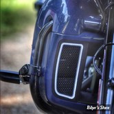 ECLAIRAGE DE GRILLE DE CARENAGE INFERIEURE - TOURING 14UP - OEM 57100151 / 57100152 - CUSTOM  DYNAMICS - AUXILIARY RUN & TURN LOWER FAIRING LED INSERTS - CD-LF-AW-B