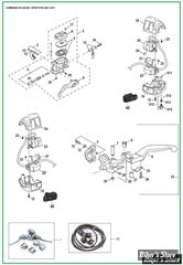  ECLATE L - PIECE N° 00 - ECLATE DES PIECES DE COMMANDE DE GUIDON - SPORTSTER 2004 / 2013