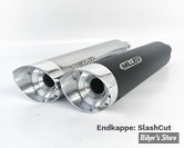 - SILENCIEUX - MILLER - SPORTSTER 86/03 - SILVERADO - EMBOUT : SLASH CUT : POLI  / CORPS : POLI - HOMOLOGUE - HD-SP-S-X49.02 