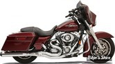 ECHAPPEMENT BASSANI - ROAD RAGE II B1 Power System 2EN1 - FLHT 95/16 - Chrome / Embout Billet noir / Pares chaleur chrome