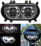 OPTIQUE DE PHARE LED - TOURING FLTR 15UP - CUSTOM DYNAMICS - TRUBEAM® LED HEADLAMP WITH AUXILIARY TURN SIGNALS - NOIR - CDTB-RG-15-B