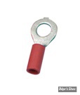 CONNECTEUR A COSSE RONDE - Calibre 0.25 A 1 MM - TETE : Ø INT : 5MM - ROUGE - A PINCER - LES 10 PIECES