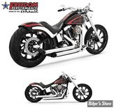 - ECHAPPEMENT - FREEDOM PERFORMANCE - STAGGERED DUALS - 2EN2 - SOFTAIL 86/17 - CHROME / SORTIES NOIR SCULPTE