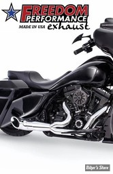 - ECHAPPEMENT FREEDOM PERFORMANCE - SHORTY 2EN1 - TURN OUT - TOURING 95/16 - CHROME / EMBOUT : CHROME  - HD00836