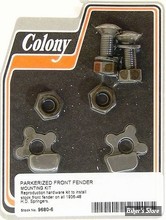 ECLATE O - PIECE N° 02A - KIT VISSERIE DE GARDE BOUE AVANT - SPRINGER 36/49 / 750CC 36/57 - OEM 3732-34A /  0129 - COLONY - PARKERIZED - 9680-6