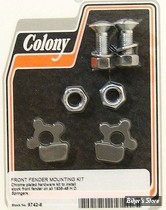 ECLATE O - PIECE N° 02A - KIT VISSERIE DE GARDE BOUE AVANT - SPRINGER 36/49 / 750CC 36/57 - OEM 3732-34A /  0129 - COLONY - CHROME - 9742-6