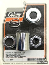 KIT ENTRETOISES D AXE DE ROUE - COLONY - ESSIEU ARRIERE - SPORTSTER 04 - 40930-04 /  43654-00A - CHROME / LISSE - 2258-5