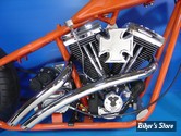 - ECHAPPEMENT  - V-TWIN / Wyatt Gatling - SOFTAIL 86/06 - Exhaust Drag Pipe Set Curve - 30-0295 -  CHROME 
