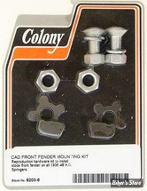 ECLATE O - PIECE N° 02A - KIT VISSERIE DE GARDE BOUE AVANT - SPRINGER 36/49 / 750CC 36/57 - OEM 3732-34A /  0129 - COLONY - ZINC CAD (procédé ZnNi) - 8203-6