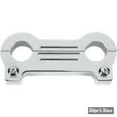 ECLATE A1 - PIECE N° 13 - SUPPORT DE COMPTEUR AVEC GUIDON T-BAR - DYNA / SPORTSTER - POUR DIAMETRE DE 25.40MM / 1" - ACCUTRONIX - CHROME - GM102-C