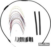 +13"- KIT CABLES ET FAISCEAU DE GUIDON RALLONGES - TOURING FLHX/FLHT/C/U 08/13 AVEC ABS - +13" - NOIR