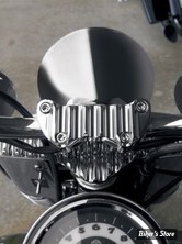 PLATINE COVINGTONS CUSTOMS - HANDLEBAR TOP CLAMP - FINNED - CHROME