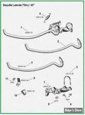  ECLATE BE - PIECE N° 00 - ECLATE DES PIECES DE BEQUILLE LATERALE 750CC / 45"